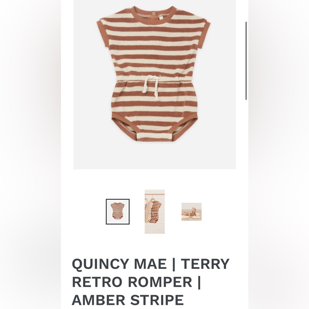 Quincy Mae Terry Retro Romper